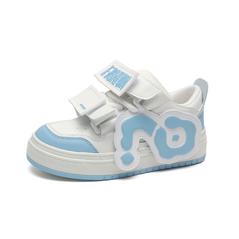 画像2:  Velcro thick-soled bread platform  lace-up sneakers ベルクロ厚底プラットホームレースアップスニーカー (2)