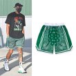 画像1: 23 Paisley bandana pattern Half Pants Colorful Basket Shorts ユニセックス男女兼用 ペイズリーバンダナ柄 カラフル バスケットボール ハーフパンツ ショートパンツ  (1)