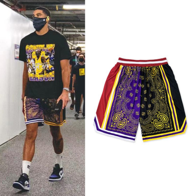 23 Paisley bandana pattern Half Pants Colorful Basket Shorts