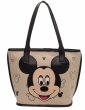 画像1: Mickey Mouse & Cross Motif tote shoulder bag　ミッキーマウス＆クロスモチーフ トートショルダーバッグ (1)