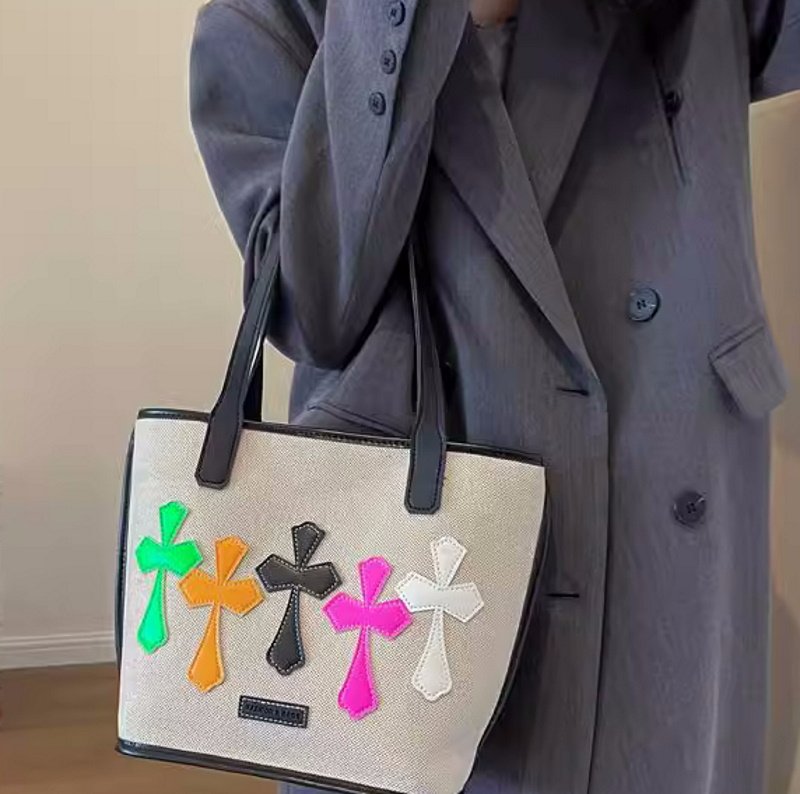 画像5: Mickey Mouse & Cross Motif tote shoulder bag ミッキーマウス&クロスモチーフ トートショルダーバッグ (5)