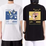 画像11: Tom and Jerry Jerry One Point printed  Short Sleeve T-shirt   　ユニセックス男女兼用ワンポイントトムとジェリー　ジェリーワンポイントプリント 半袖Tシャツ (11)