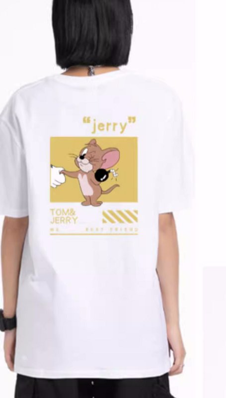 画像9: Tom and Jerry Jerry One Point printed  Short Sleeve T-shirt    ユニセックス男女兼用ワンポイントトムとジェリー ジェリーワンポイントプリント 半袖Tシャツ (9)
