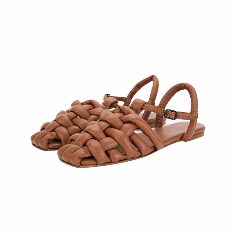 画像7: Real leather Woven Down Leather Paoto Cross Sandals 編み込み メッシュ ダウンレザーパオトウクロスサンダルサンダル (7)