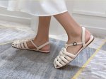 画像4: Real leather Woven Down Leather Paoto Cross Sandals 編み込み メッシュ ダウンレザーパオトウクロスサンダルサンダル (4)
