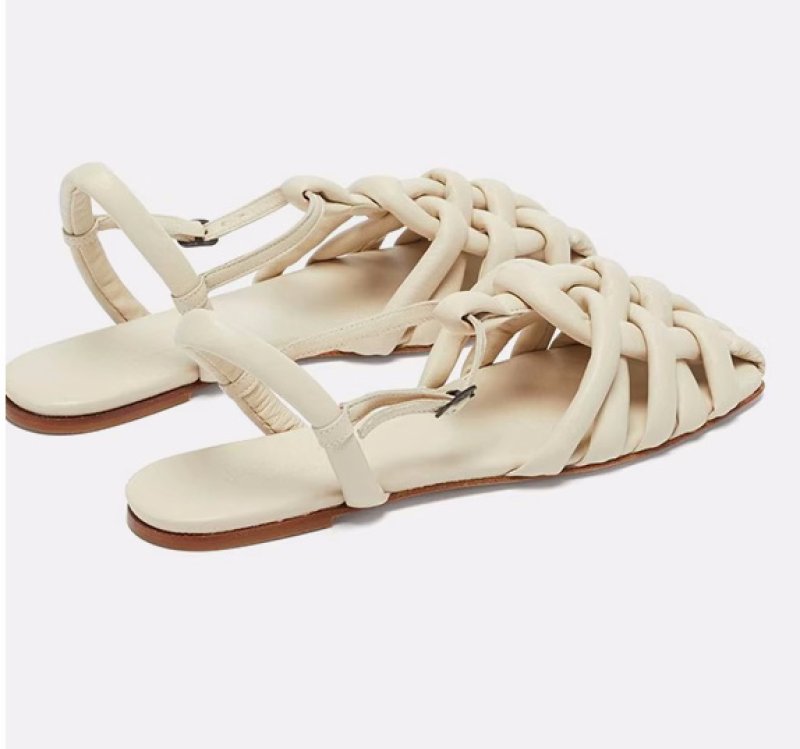 画像10: Real leather Woven Down Leather Paoto Cross Sandals 編み込み メッシュ ダウンレザーパオトウクロスサンダルサンダル (10)