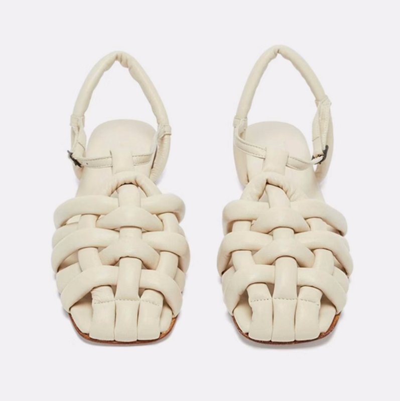 画像9: Real leather Woven Down Leather Paoto Cross Sandals 編み込み メッシュ ダウンレザーパオトウクロスサンダルサンダル (9)