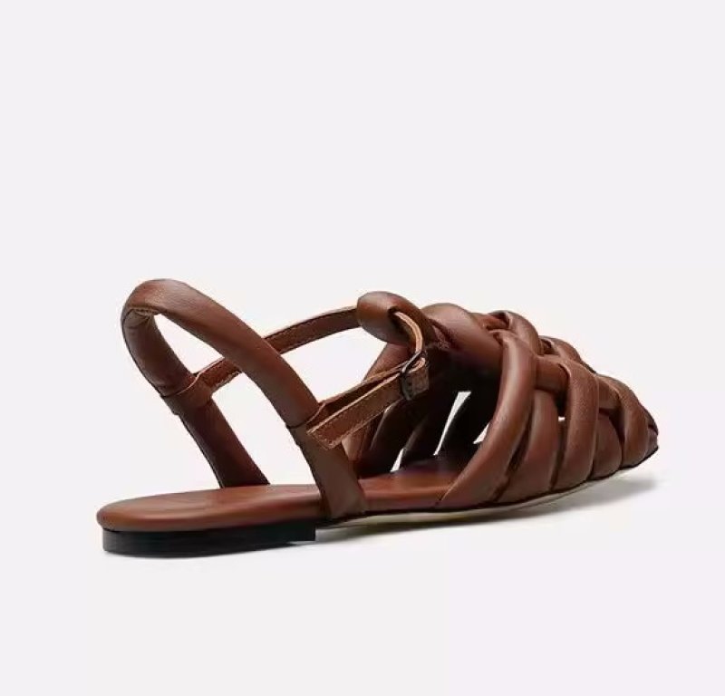 画像11: Real leather Woven Down Leather Paoto Cross Sandals 編み込み メッシュ ダウンレザーパオトウクロスサンダルサンダル (11)