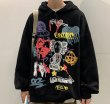 画像3: kaws graphic paint hoodie sweatshirt　ユニセックス男女兼用 カウズグラフィックペイントフーディパーカースエットパーカー (3)
