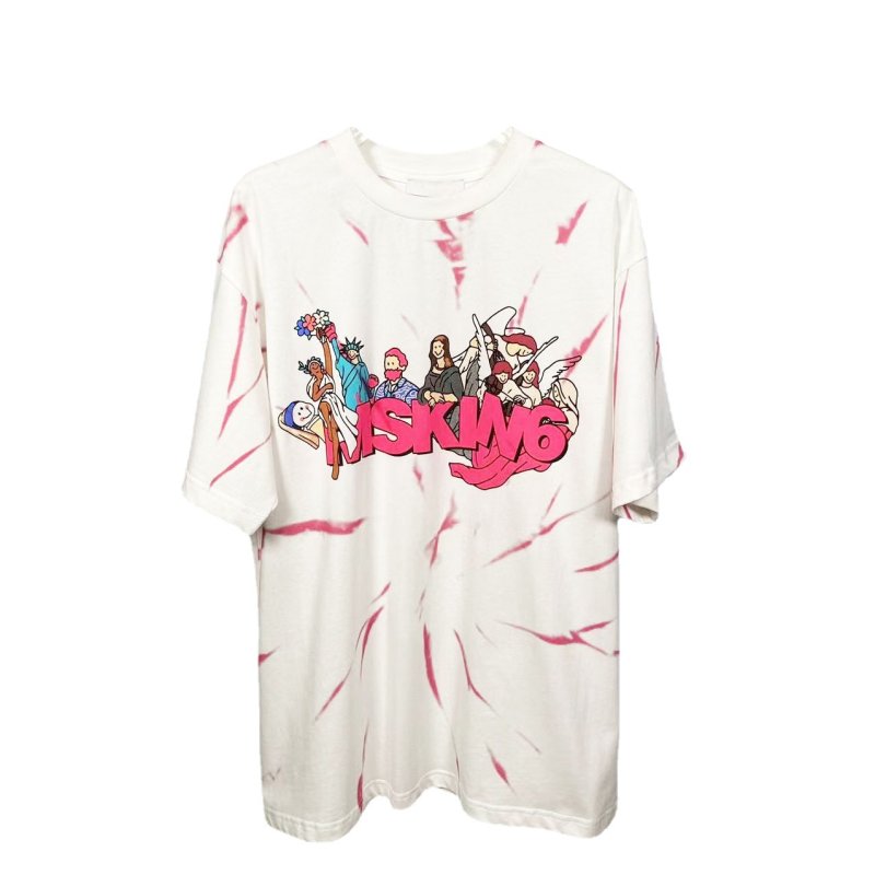 画像3: Statue of Liberty & Other Character Print Short Sleeve T-shirt    ユニセックス男女兼用自由の女神&アザーキャラクタープリント半袖Tシャツ (3)