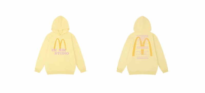画像7: heavyweight yellow color pop print  hoody sweatshirt　ユニセックス男女兼用 ポッププリントフーディパーカースエットトレーナー  (7)