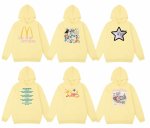 画像4: heavyweight yellow color pop print  hoody sweatshirt　ユニセックス男女兼用 ポッププリントフーディパーカースエットトレーナー  (4)