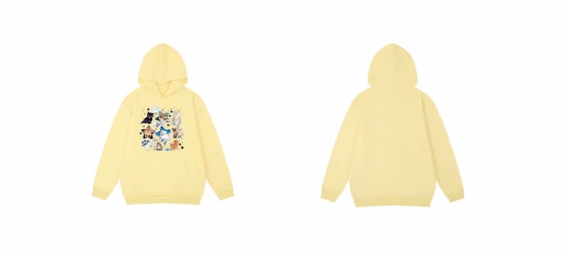 画像8: heavyweight yellow color pop print  hoody sweatshirt　ユニセックス男女兼用 ポッププリントフーディパーカースエットトレーナー  (8)