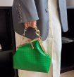 画像12: mesh leather deformation chain handle tote shoulder bag　メッシュレザー変形チェーンハンドル トートショルダーバッグ (12)