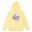 画像2: heavyweight yellow color pop print  hoody sweatshirt　ユニセックス男女兼用 ポッププリントフーディパーカースエットトレーナー  (2)