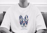 画像5: glasses dog print Short Sleeve T-shirt   　ユニセックス男女兼用メガネグラスドッグプリント半袖Tシャツ (5)