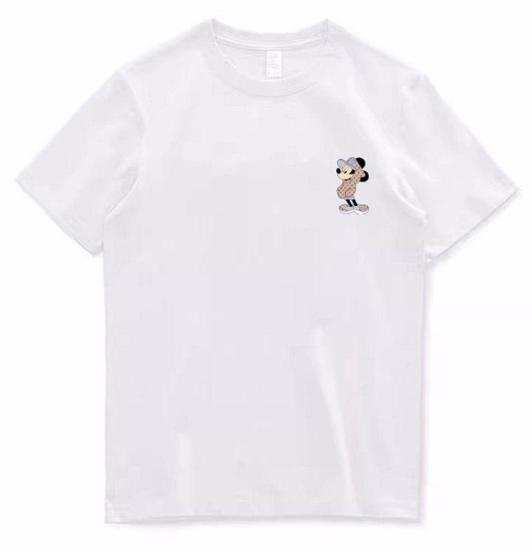 画像2: One point Mickey Mouse print Short Sleeve T-shirt    ユニセックス男女兼用ワンポイントミッキーマウスプリント半袖Tシャツ (2)