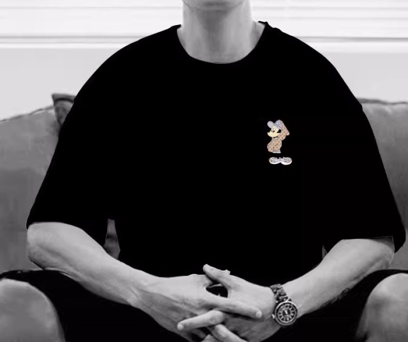 画像3: One point Mickey Mouse print Short Sleeve T-shirt    ユニセックス男女兼用ワンポイントミッキーマウスプリント半袖Tシャツ (3)