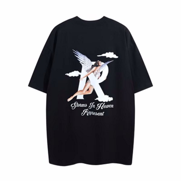 画像4: angel cloud  print Short Sleeve T-shirt   　ユニセックス男女兼用エンジェル クラウドプリント半袖Tシャツ (4)