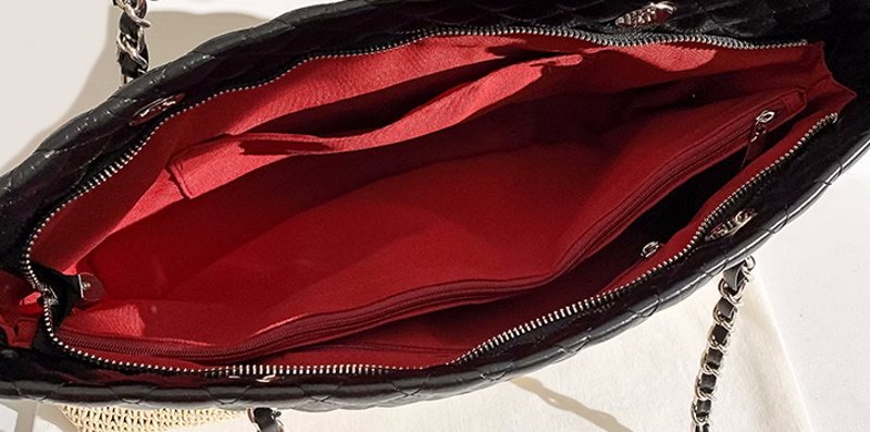 画像3: leather and raffia CHAIN HANDLE TOTE SHOULDER BAGShopping Bag  レザー&ラフィア チェーンハンドル籠かごトートショルダーバッグショッピングバッグ (3)