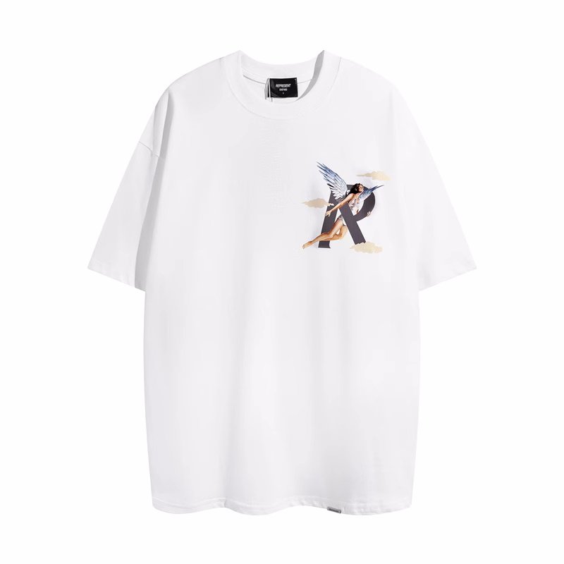 画像7: angel cloud  print Short Sleeve T-shirt    ユニセックス男女兼用エンジェル クラウドプリント半袖Tシャツ (7)