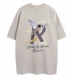 画像2: angel cloud  print Short Sleeve T-shirt   　ユニセックス男女兼用エンジェル クラウドプリント半袖Tシャツ (2)