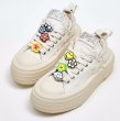 画像12: Thick bottom damage style character canvas lace-up sneakers　ダメージ風キャラクターキャンバス厚底プラットホームレースアップスニーカー (12)