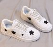 画像2: women's canvas and leather STAR EMBLEM LACE-UP SNEAKERS　キャンバス＆レザースターエンブレムレースアップスニーカー (2)