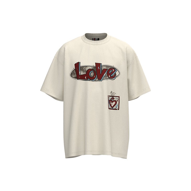 画像3: Saint Michael Eros Cupid LOVE print Short Sleeve T-shirt    ユニセックス男女兼用聖ミカエル エロス キューピッド LOVE プリントTシャツ (3)