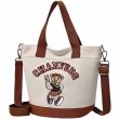 画像1: Girl Bear Canvas Tote Shoulder Bag　ガール少女ベアキャンバストートショルダーバッグ (1)