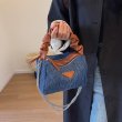 画像5: denim quilted gather handle under arm bag tote shoulder bag デニムキルティングギャザーハンドル アンダーアームバッグトートショルダーバッグ (5)