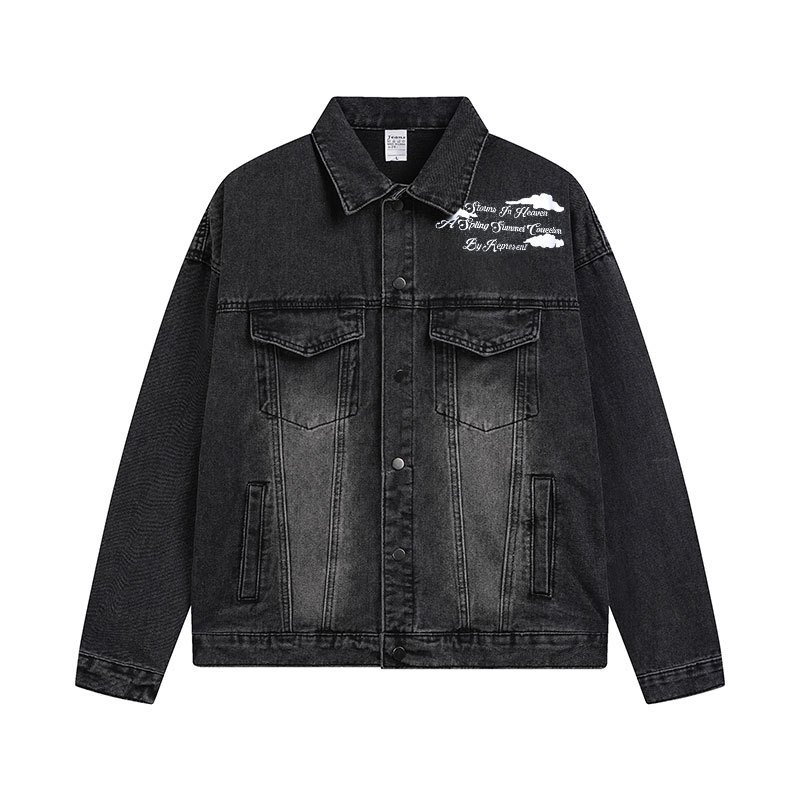 画像4: represent angel print denim jacket G Jean Jacket blouson ユニセックス 男女兼用 R&エンジェルペイント グラフィックペイント デニムGジャケット ブルゾン (4)