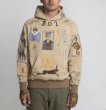 画像4: SAINT cartoon character hand-painted graffiti loose fleece hooded sweater sweatshirt　ユニセックス男女兼用 セイントプリントフーディパーカースエットトレーナー  (4)