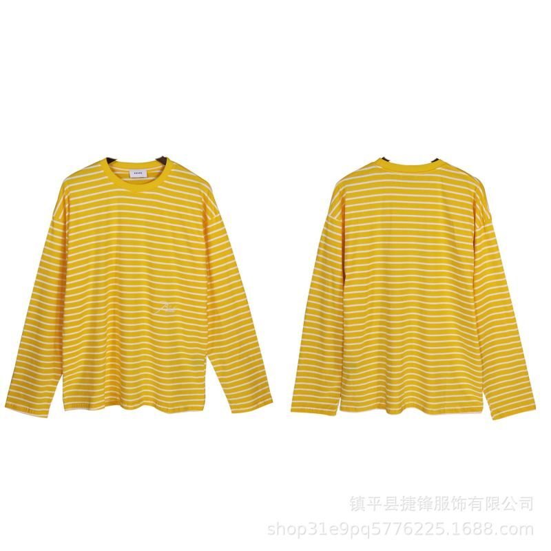 画像7: Rhude logo Striped long Sleeve T-shirt    ユニセックス男女兼用Rhudeロゴ入りボーダーストライプ長袖Tシャツ (7)