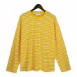 画像3: Rhude logo Striped long Sleeve T-shirt   　ユニセックス男女兼用Rhudeロゴ入りボーダーストライプ長袖Tシャツ (3)