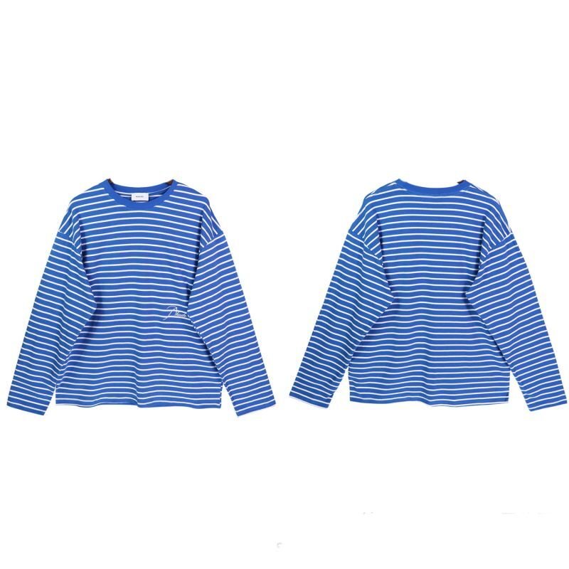 画像6: Rhude logo Striped long Sleeve T-shirt    ユニセックス男女兼用Rhudeロゴ入りボーダーストライプ長袖Tシャツ (6)