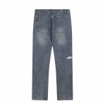 画像2: angel print straight DENIM PANTS jeans　 ユニセックス 男女兼用 エンジェル天使プリントデニムパンツ ジーンズ (2)