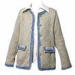 画像3: fringed denim trimmed jacket coat　フリンジデニム縁取りジャケット コート (3)
