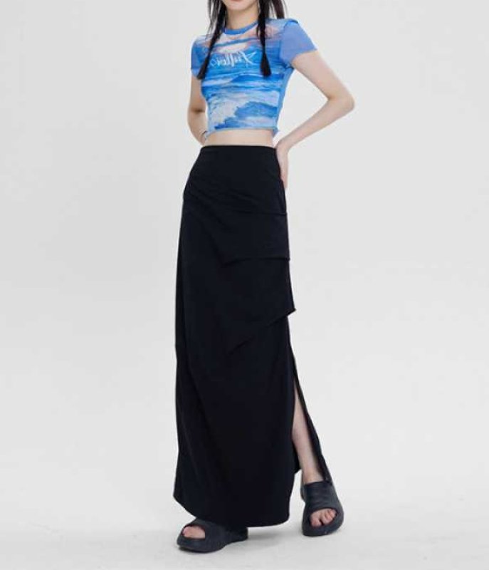 画像3: Long gathered A-line touring skirt ロングギャザーAラインツーツーリングスカート (3)