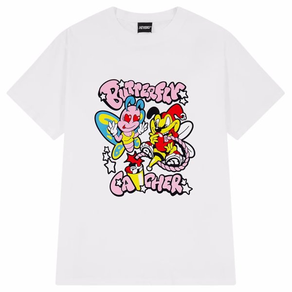画像1: Costume Mickey Mouse & Bee print Short Sleeve T-shirt   　ユニセックス男女兼用仮装ミッキーマウス＆ビー蜂プリントTシャツ (1)