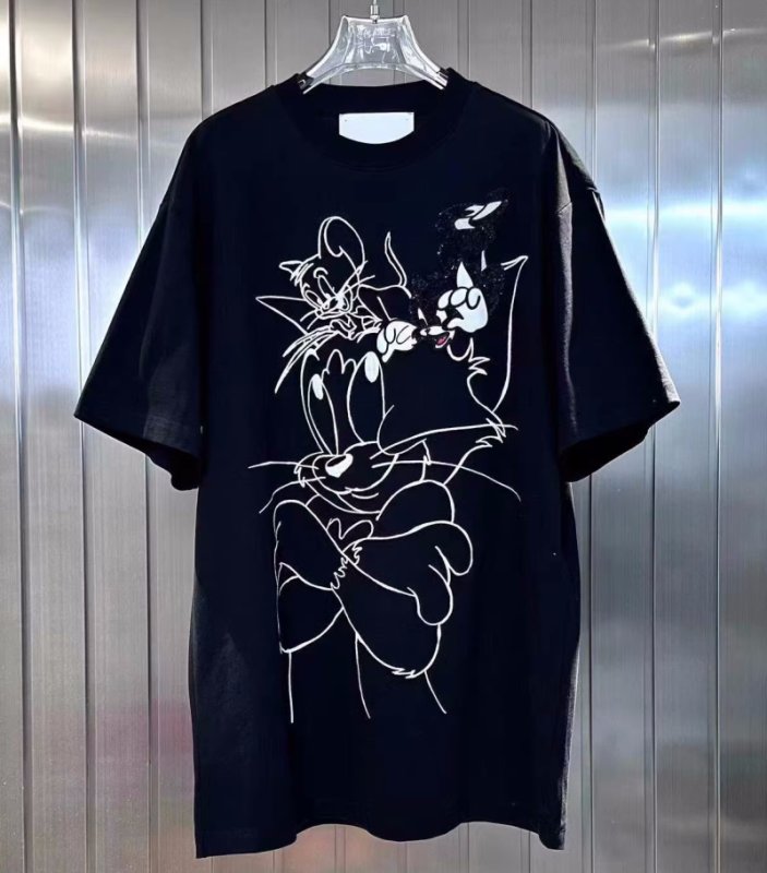 画像3: Tom and Jerry half sleeve oversized T-shirt　男女兼用ユニセックストムとジェリートム＆ジェリー5分袖オーバーサイズシャツ  (3)