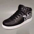 画像2: RP & Graphic Paint high top leather sneakers shoes　 男女兼用 ユニセックスRP＆グラフィックペイントハイカットレザーレースアップスニーカー (2)