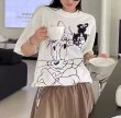 画像5: Tom and Jerry half sleeve oversized T-shirt　男女兼用ユニセックストムとジェリートム＆ジェリー5分袖オーバーサイズシャツ  (5)
