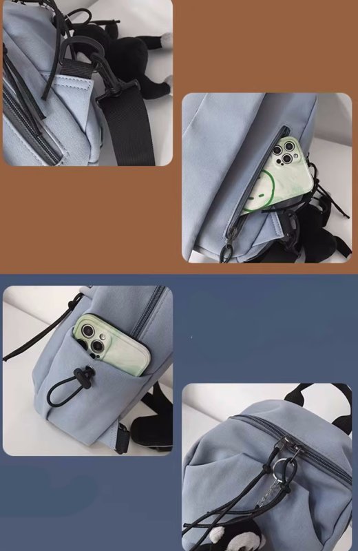 画像9: NASA×Hiking Bear Messenger bag  shoulder bag  　ユニセックスNASAナサ×ハイキングベア熊斜め掛け用ショルダーバックボディーバッグ　ポシェット　ウエストポーチバック　バックパック　 (9)