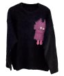 画像3: Monster embroidery mohair pullover sweater  Knit 　モンスター刺繍モヘアラウンドネック長袖ニットセータープルオーバー (3)