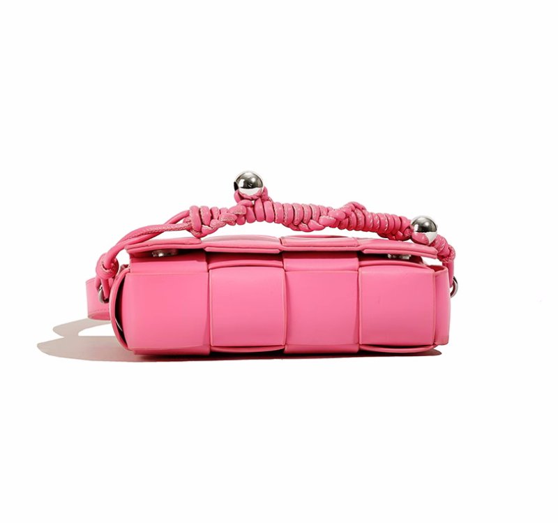 画像7: leather braided mesh mini cassette shoulder pochette bag 男女兼用 レザー編み込みメッシュ ミニカセットショルダーポシェットバッグ斜め掛けバッグ (7)