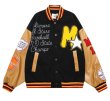 画像10: Baseball embroidery x sleeve leather stadium jacket baseball uniform jacket blouson  ユニセックス 男女兼用ベースボール刺繍×袖レザー スタジアムジャンパー スタジャン MA-1 ボンバー ジャケット ブルゾン (10)