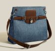 画像9: Denim Square Single Shoulder Messenger BagTOTE SHOULDER BAG　男女兼用 デニムスクエアシングルショルダートートショルダー斜め掛けバッグ (9)