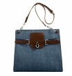 画像1: Denim Square Single Shoulder Messenger BagTOTE SHOULDER BAG　男女兼用 デニムスクエアシングルショルダートートショルダー斜め掛けバッグ (1)