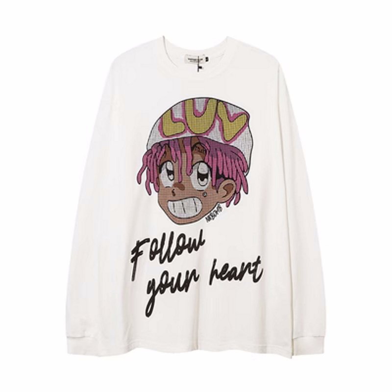 画像2:  Hip Hop Boy Long Sleeve Pullover T-shirt ユニセックス男女兼用ヒップホップボーイ長袖プルオーバーTシャツ (2)